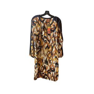 NWT Tory Burch Silk Orange Brown Sheath Meyer dress size 8